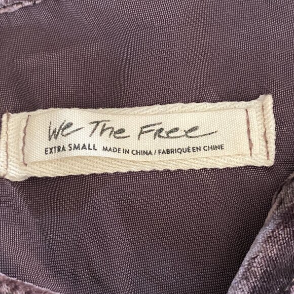 We The Free Summer Dream Velvet Whimsigoth Shirt Sz XS Brown Button Oversized - Picture 14 of 16